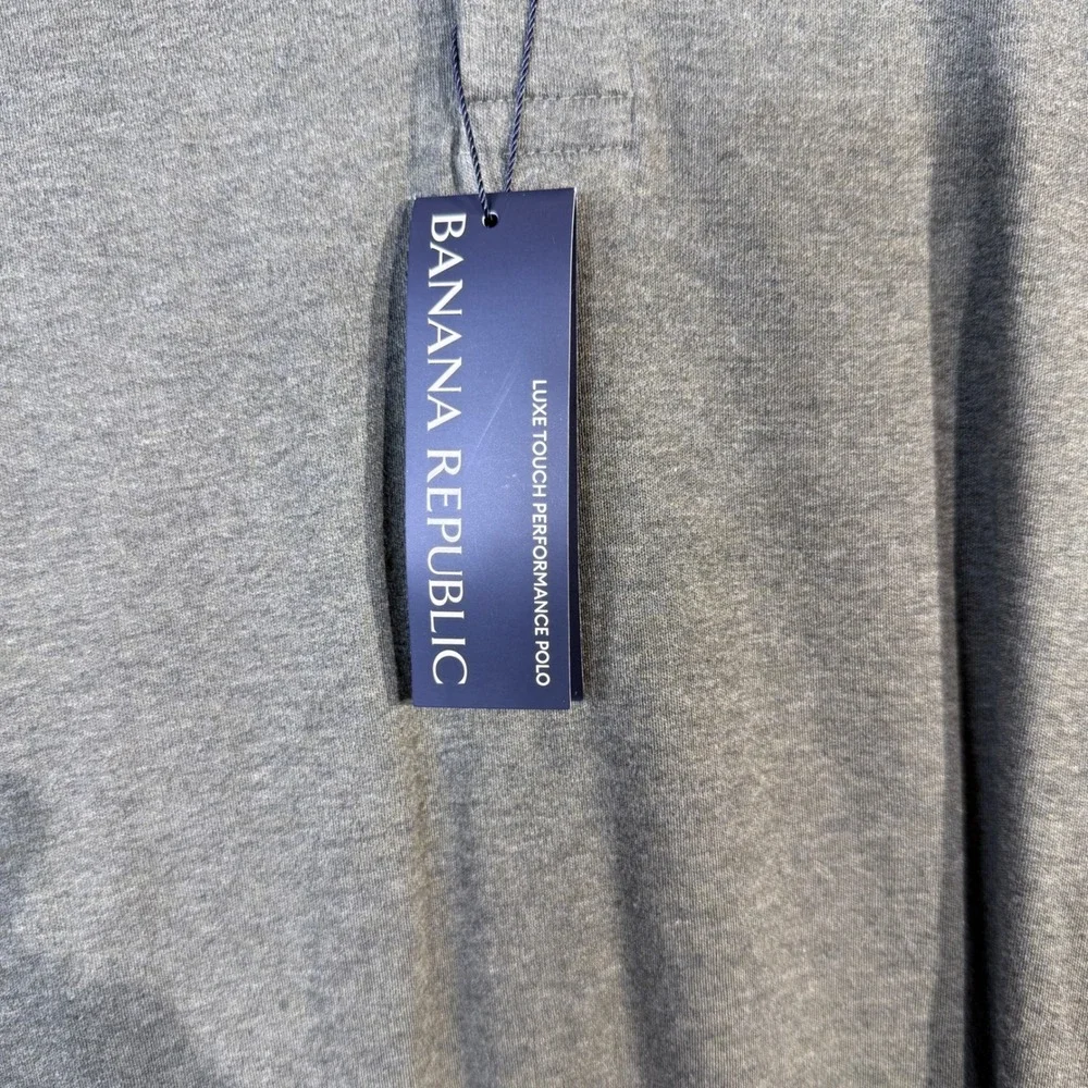 Banana Republic Luxe Touch Performance Polo Olive Green Short Sleeve‎ Men's L